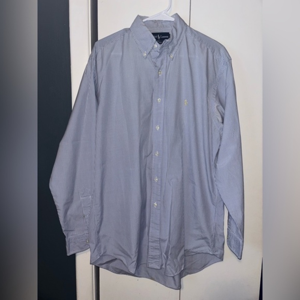 Ralph Lauren blue and white Blake button down
